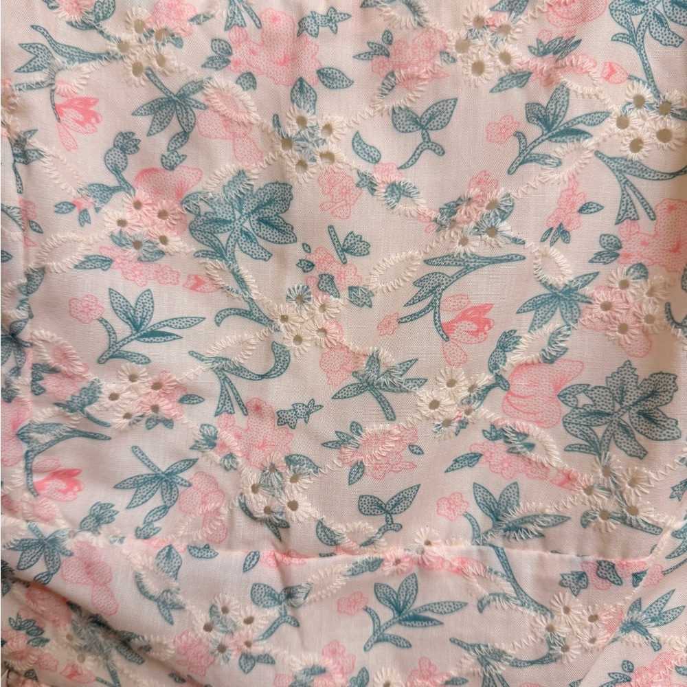 Floral Tiered Mini Dress - Pink/Green - Picture 2 of 6